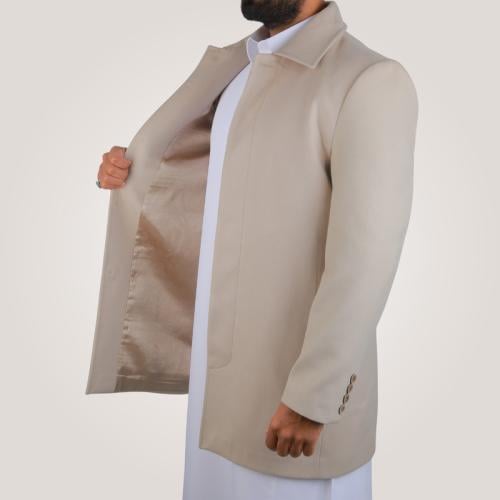 جاكيت رجالي طويل من باتونيا - بيج