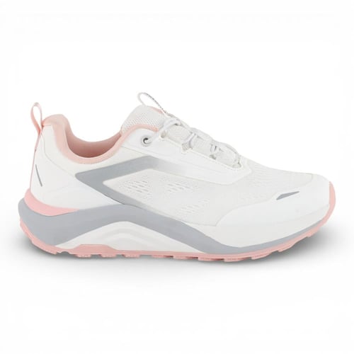 حذاء نسائي رياضي من باتونيا - ابيض مع زهري