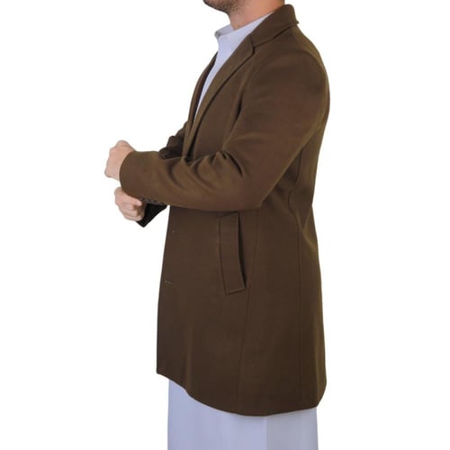 جاكيت رجالي طويل من باتونيا - بني