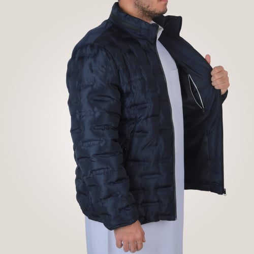 جاكيت رجالي بغطاء للرأس من باتونيا - ازرق