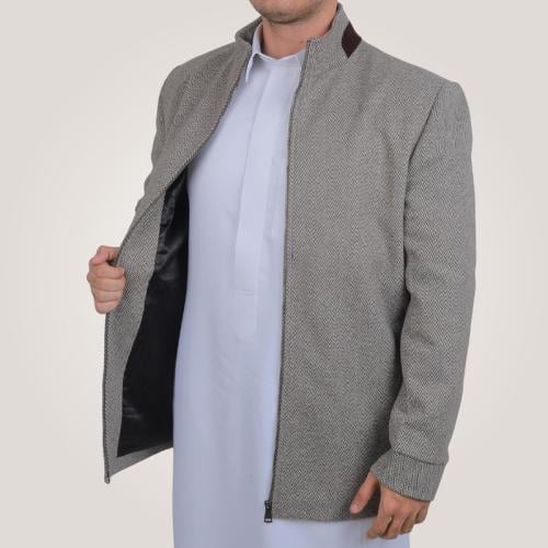 جاكيت رجالي قصير من باتونيا - بني