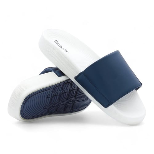 سليبر رجالي بنعال أبيض - كحلي