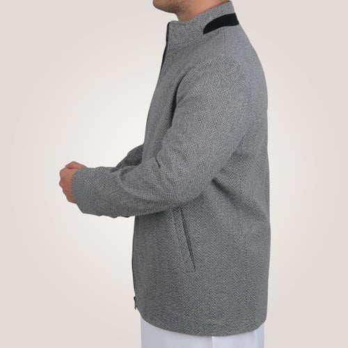 جاكيت رجالي قصير من باتونيا - رصاصي