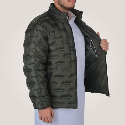 جاكيت رجالي بغطاء للرأس من باتونيا - زيتي