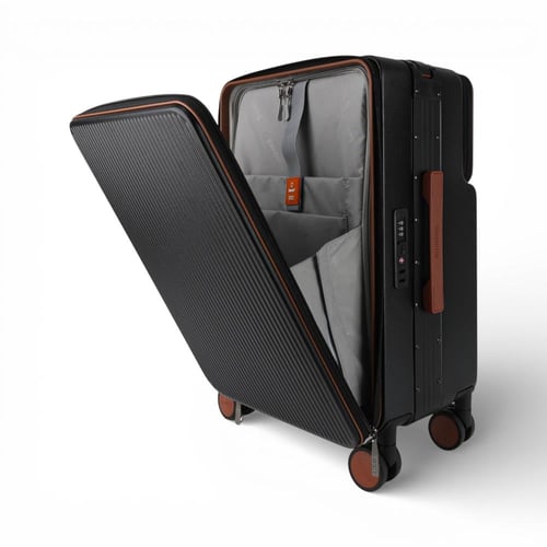 حقيبة سفر من باتونيا -أسود وبني