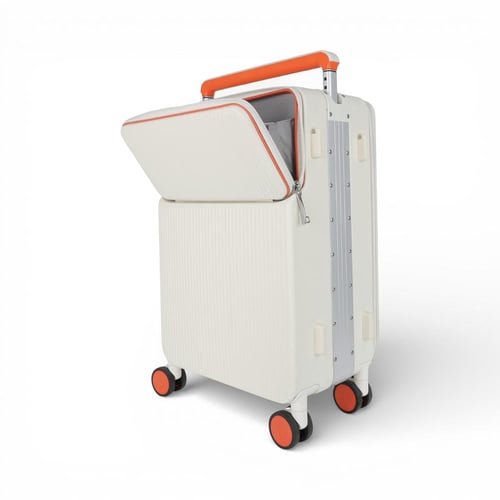 حقيبة سفر من باتونيا -أبيض وبرتقالي