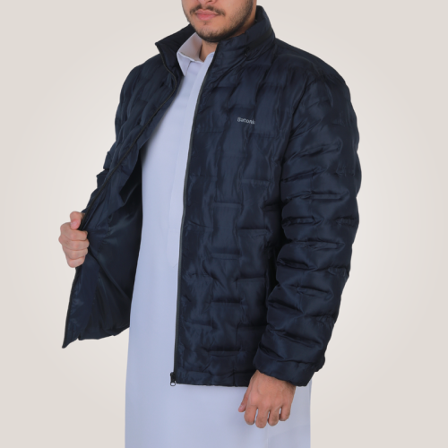 جاكيت رجالي بغطاء للرأس من باتونيا - ازرق