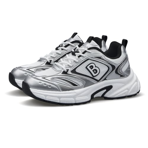 حذاء نسائي رياضي من باتونيا - اسود مع فضي