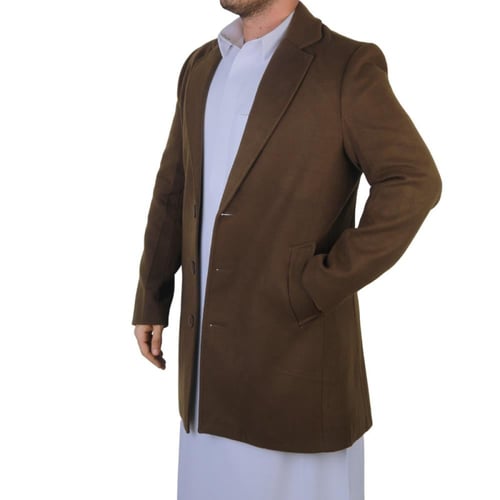 جاكيت رجالي طويل من باتونيا - بني