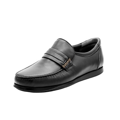 حذاء جلد طبيعي رجالي رسمي أسود