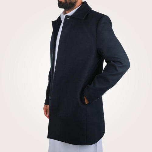 جاكيت رجالي طويل من باتونيا - كحلي