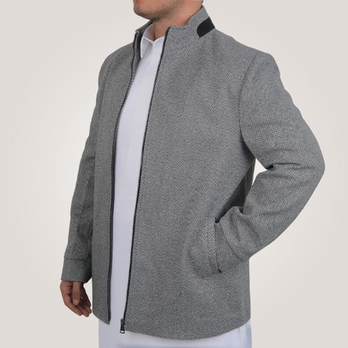 جاكيت رجالي قصير من باتونيا - رصاصي