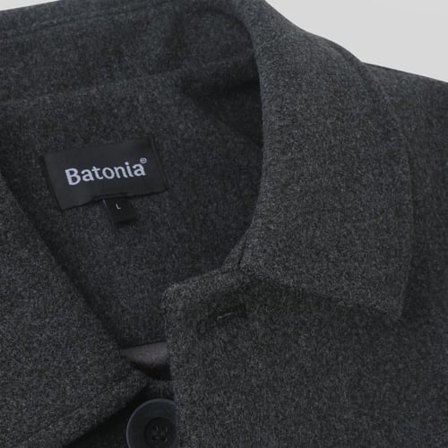 جاكيت رجالي طويل من باتونيا - رصاصي غامق