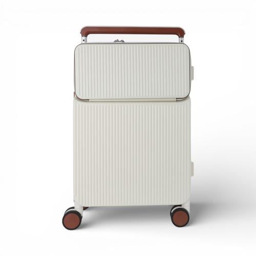 حقيبة سفر من باتونيا -أبيض وبني