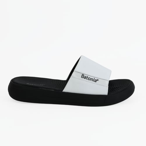 سليبر رجالي من باتونيا - ابيض واسود