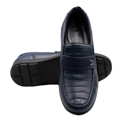 جزمة رجالية رسمية جلد مبطن خفيفة - كحلي