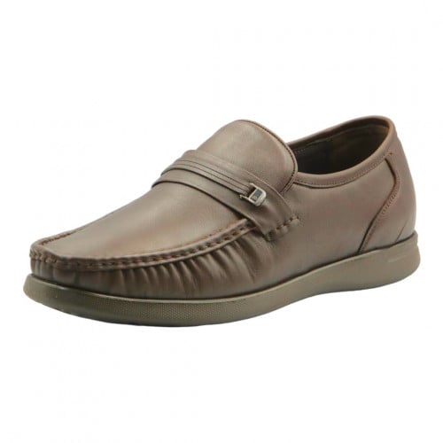 حذاء رسمي سادة بتطريز خيوط ورباط ونعل أسود - كوفي