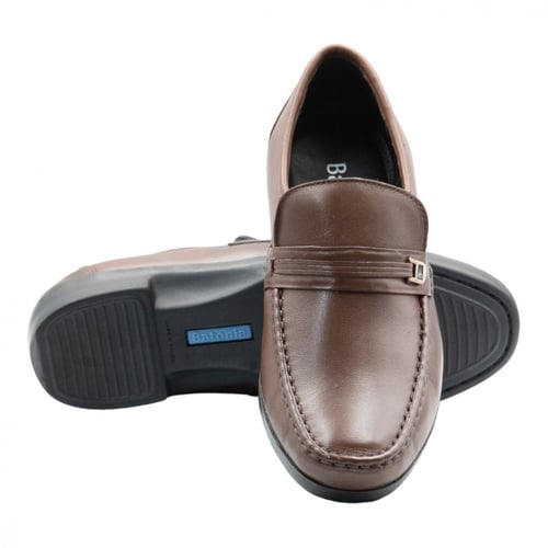 حذاء رسمي سادة بتطريز خيوط ورباط ونعل أسود - كوفي