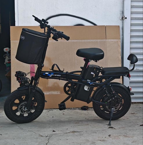 دراجة كهربائية و هوائية 48فولت 15امبير مقاس 16 قاب...