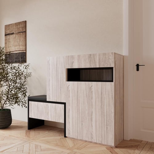 خزانة أحذية مودرن متعددة الوظائف مع مقعد جانبي - ل...