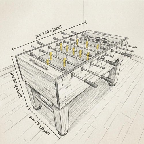 طاولة كرة قدم فرفيرة - مقاس كبير