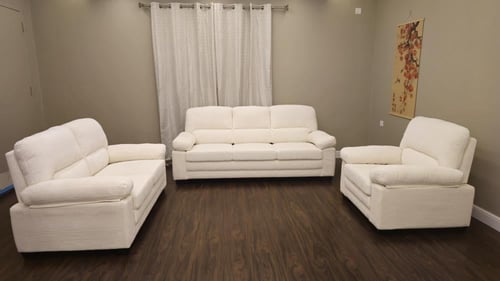 طقم كنب 6 أشخاص - لون سكري