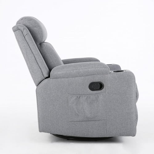 كرسي إسترخاء هزاز ودوار 360 درجة - رمادي