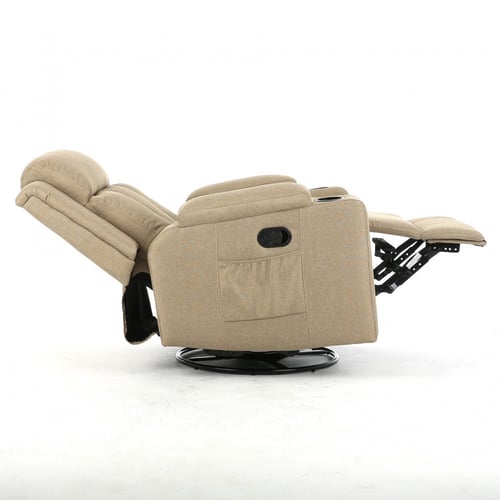 كرسي إسترخاء هزاز ودوار 360 درجة - بيج كاكي