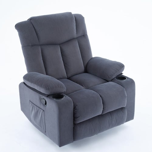 كرسي إسترخاء هزاز ودوار - رمادي غامق