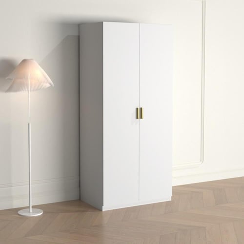 دولاب ملابس بابين ( 2 باب ) - لون أبيض