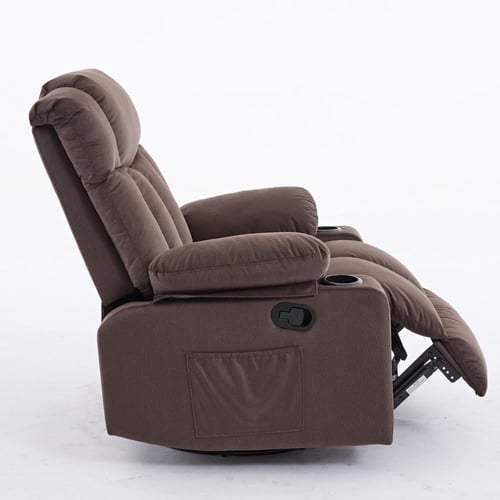 كرسي إسترخاء هزاز ودوار - بني غامق