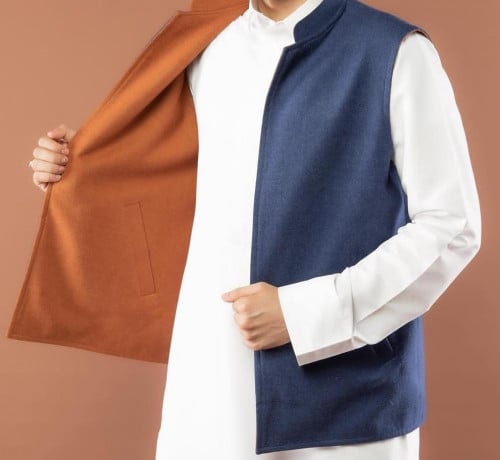 سديري جوخ دبل فيس كحلي/جملي