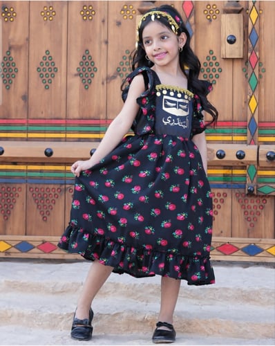 فستان شالكي اسود