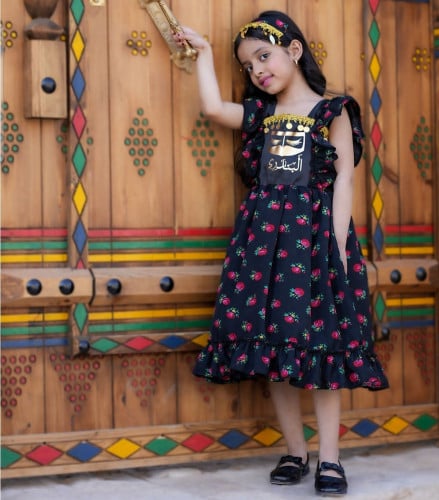 فستان شالكي اسود