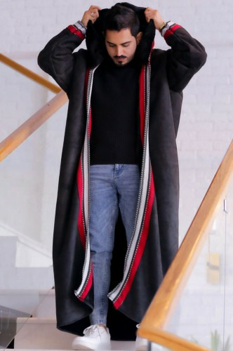 فروه اسود ورصاصي مطرز