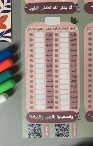 جدول سنوي لحفظ القران pdf - منتج رقمي