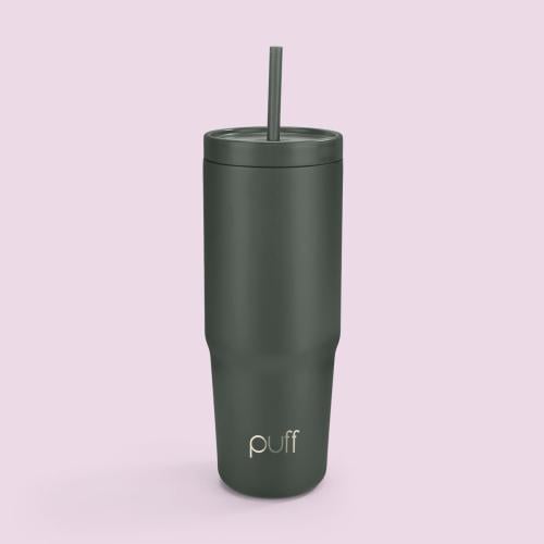 Coffee storage bottle with CBP GOU color army green matte PUFF