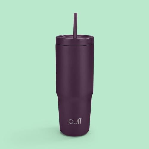 Coffee keeper bottle with CBP GOU color berry matte PUFF