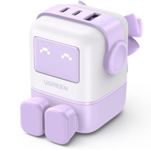 شاحن يوجرين جداري 65 واط مدخلين بتقنية PD ومدخل US...