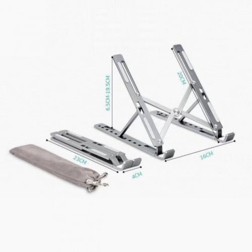 حامل لأجهزة اللابتوب والتابلت متنقل فضي