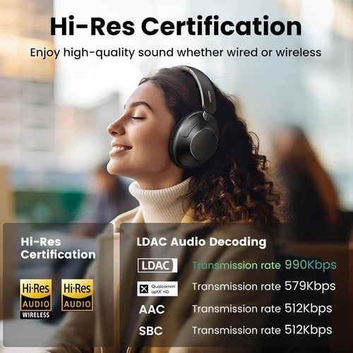 سماعة يو جرين هاي تون ماكس 5 عازلة للضوضاء - أسود