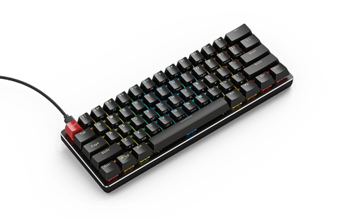 كيبورد ميكانيكي جلورويس كومباكت أسود