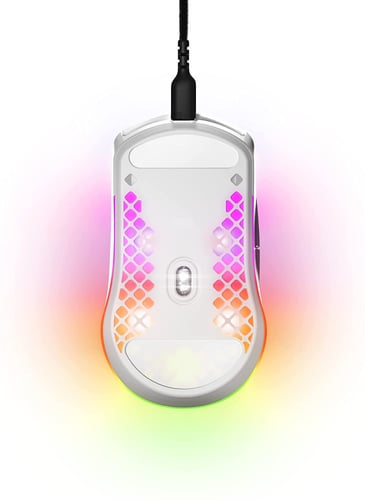 فأرة إحترافية ستيل سيرياس أيروكس 3 أبيض السلكية