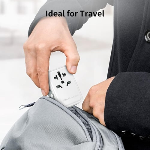 شاحن جداري وللسفر موماكس 5 منافذ وبقوة 65 واط - أب...