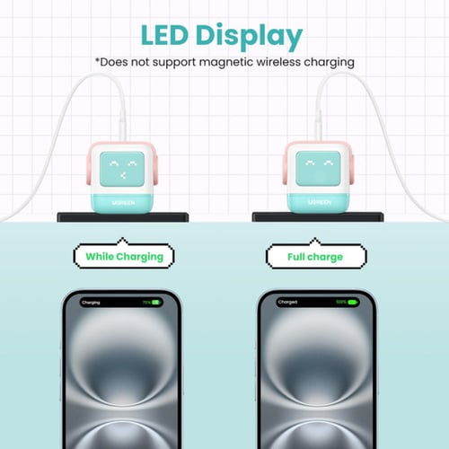 شاحن يوجرين جداري 65 واط مدخلين بتقنية PD ومدخل US...