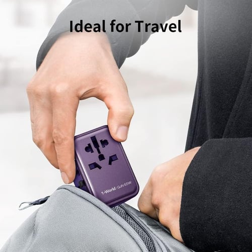 شاحن جداري وللسفر موماكس 5 منافذ وبقوة 65 واط - بن...