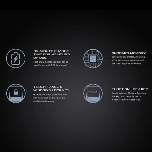 كيبورد ميكانيكي اسوس M601 سويتش احمر مقاس 65% لاسل...