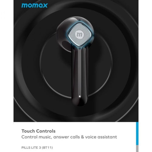 سماعة موماكس بيلس لايت 3 ترو مع غطاء شاحن لاسلكي -...