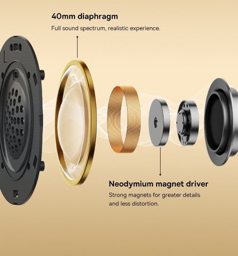 سماعة بيسوس Bowie D05 لاسلكية بلوتوث - رصاصي