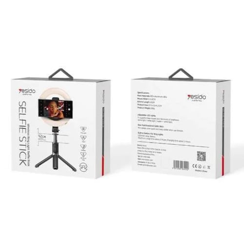 يسيدو ستاند تصوير وعصا سيلفي لاسلكي مع رينج لايت S...